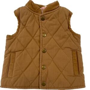 Tommy Bahama kids quilted vest with snaps down the front.